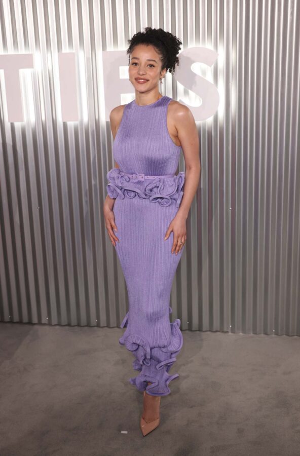 tori spelling purple dress Tori Spelling - Celebrity Sightings York