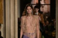Valentino’s Show Was Bold Colors, Boobs, and Cummerbunds