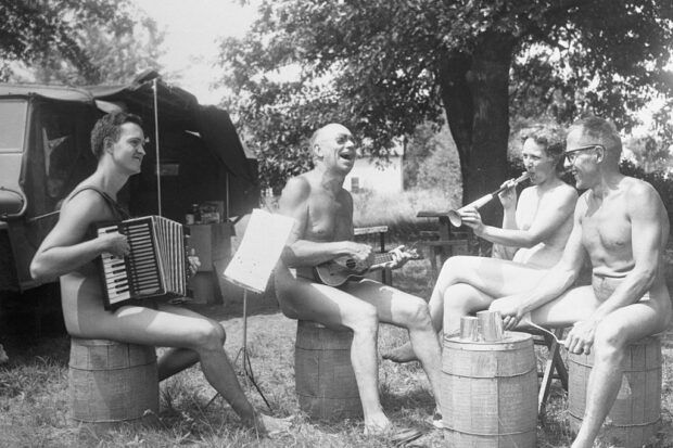 Men Playing Their Instruments in the Nude