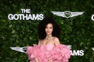 Chase Infiniti Grabbed a Gotham TV Award in Feathers