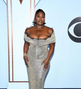 Danielle, Meg, Anika, June: Sparkly Metallics at the Tonys