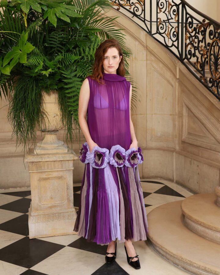 alexa chung purple dress Alexa Chung's Secret To Being The Best Dressed At The Wedding
