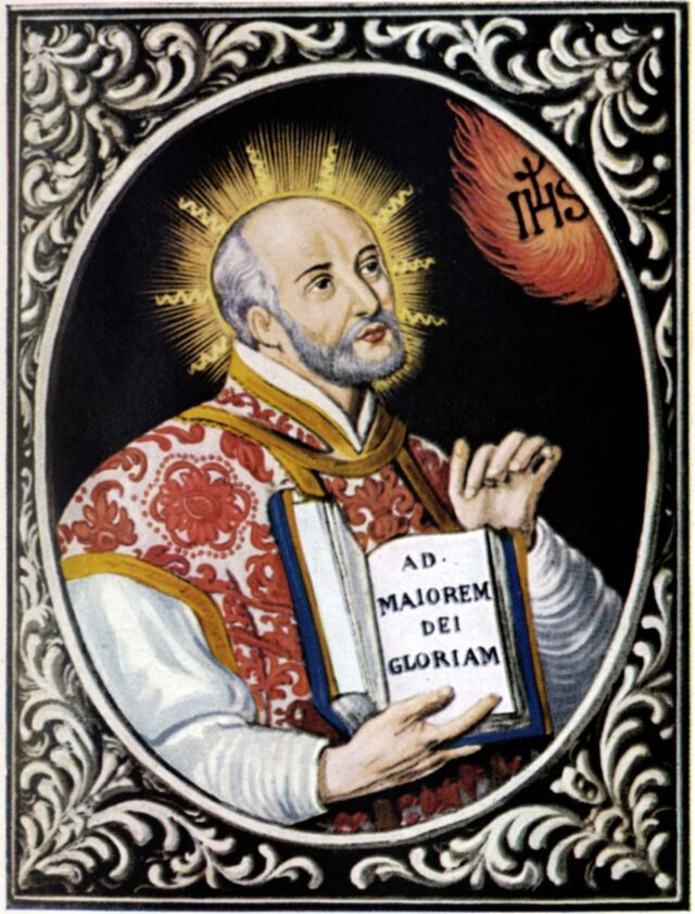 Ignatius of Loyola. Portrait. He was the principal founder and first Superior General of the Society of Jesus, a religious order of the Catholic Church. Saint.