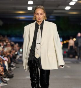 Sharon Stone Closed Vetements in Paris