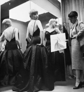 Shirley MacLaine Trying on Gown