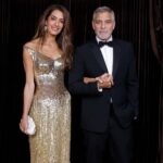 Amal Glittered in Gold at the Albies