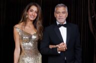 Amal Glittered in Gold at the Albies